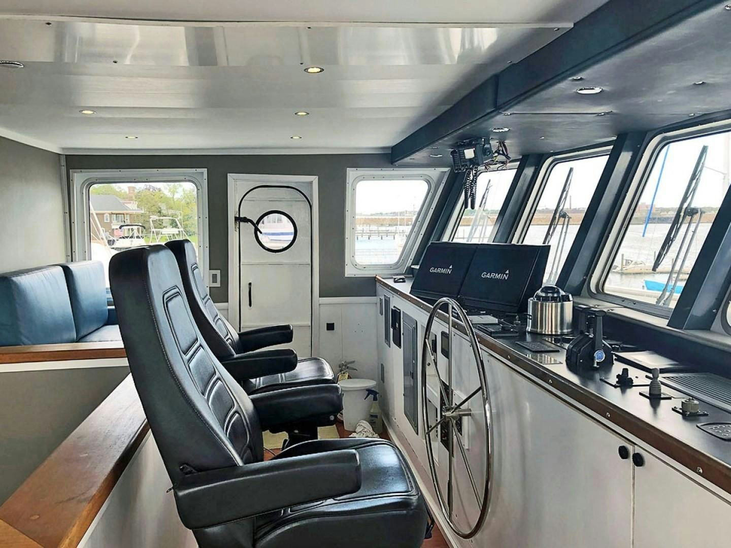 a vehicle with a screen and a computer on it aboard CARE BEAR Yacht for Sale