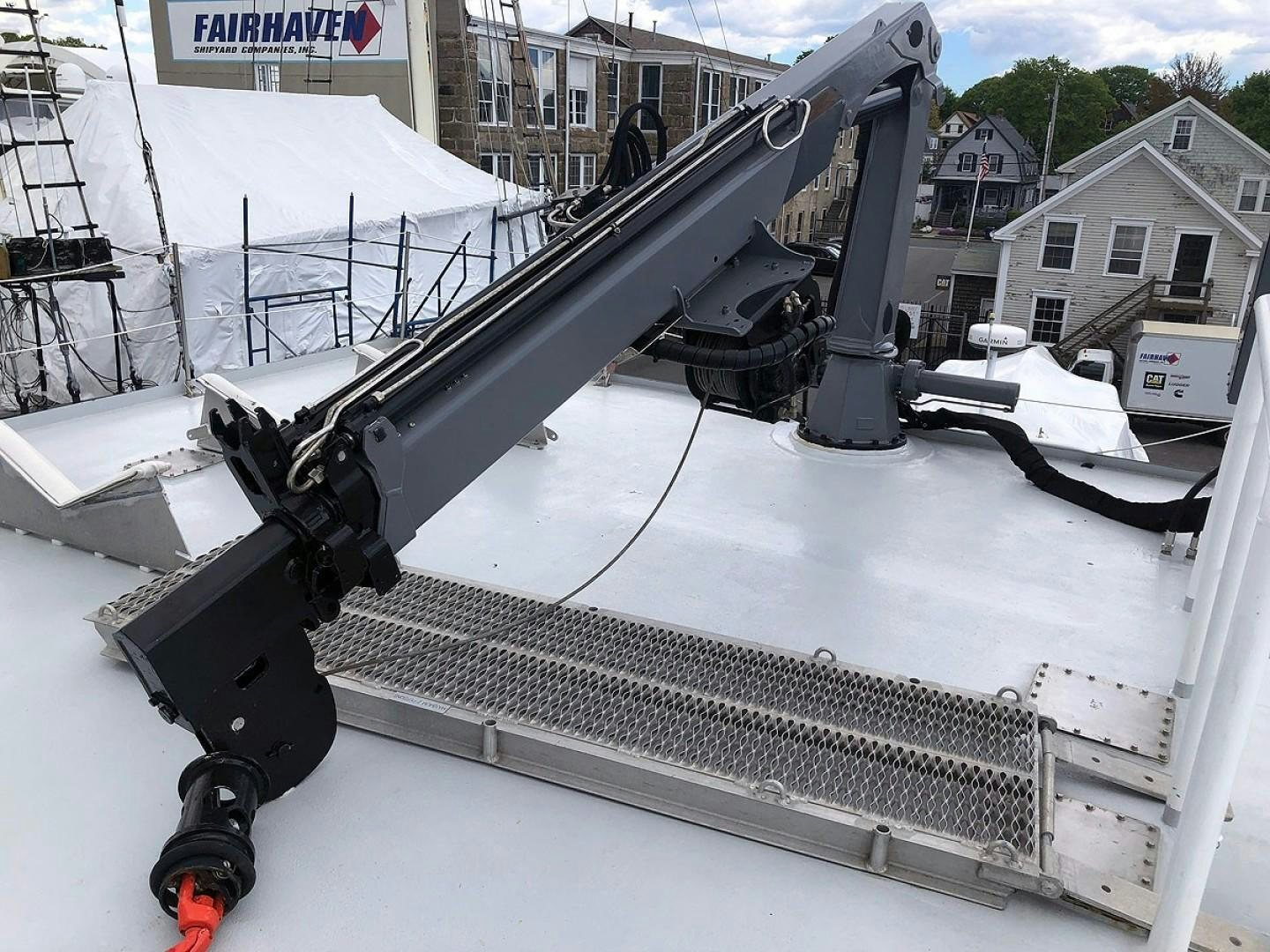 a black and white gun on a white surface aboard CARE BEAR Yacht for Sale