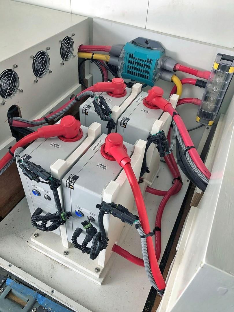 a machine with wires aboard CARE BEAR Yacht for Sale