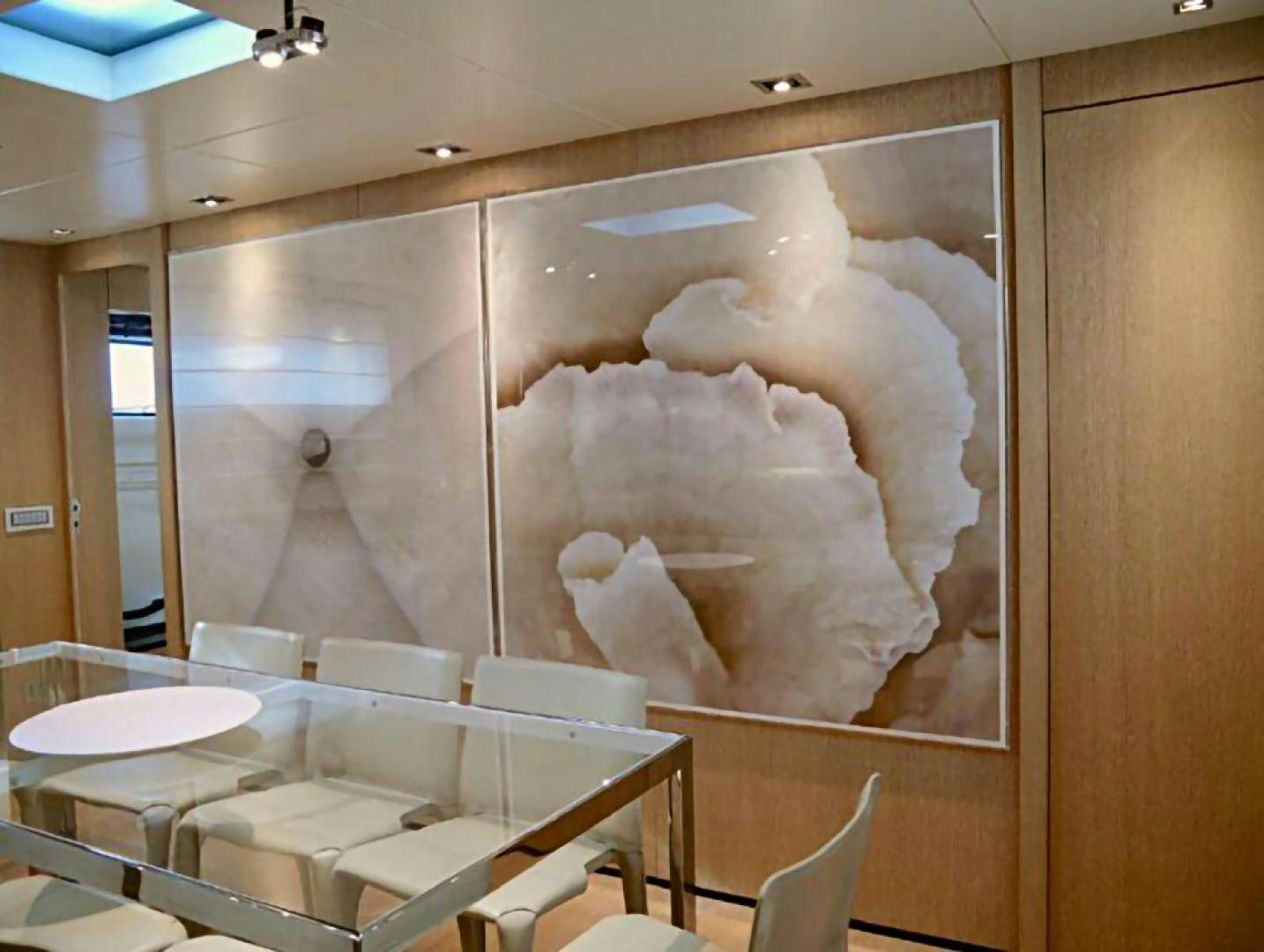 a large white cloud in a room aboard No Name Yacht for Sale