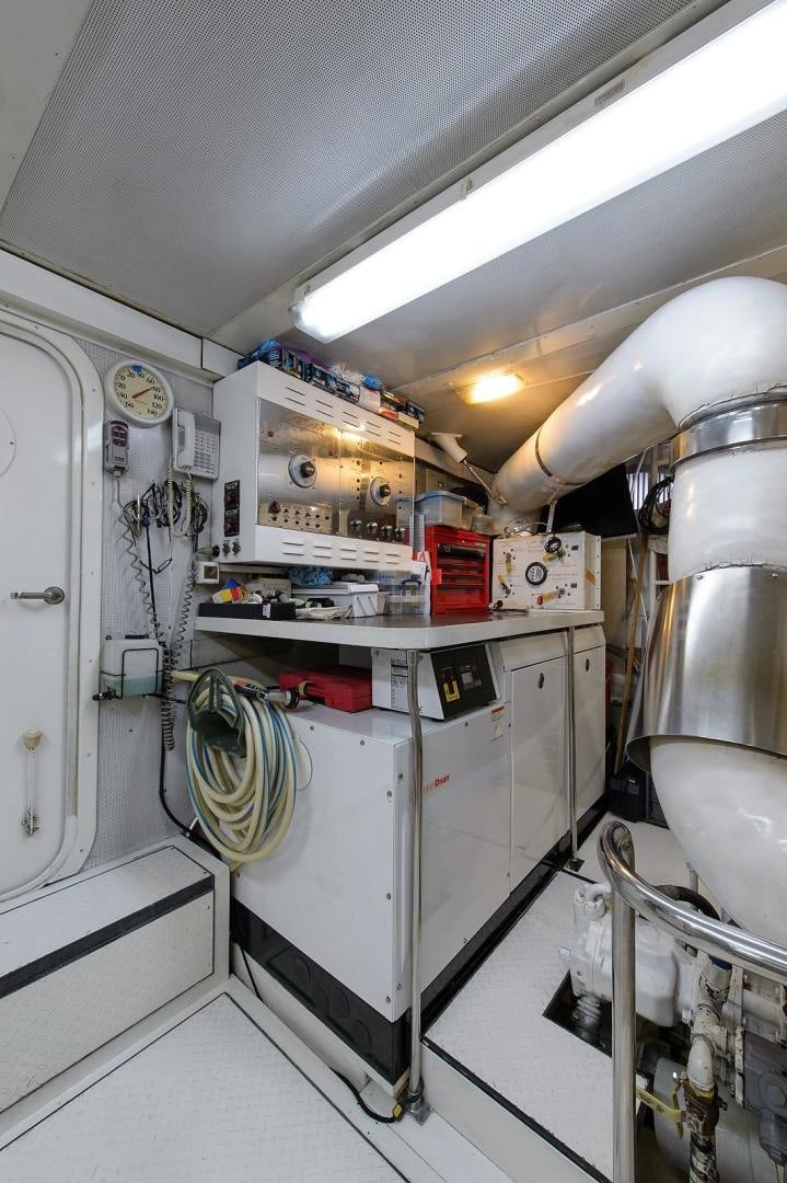 a large industrial machine aboard BIG WAVE Yacht for Sale