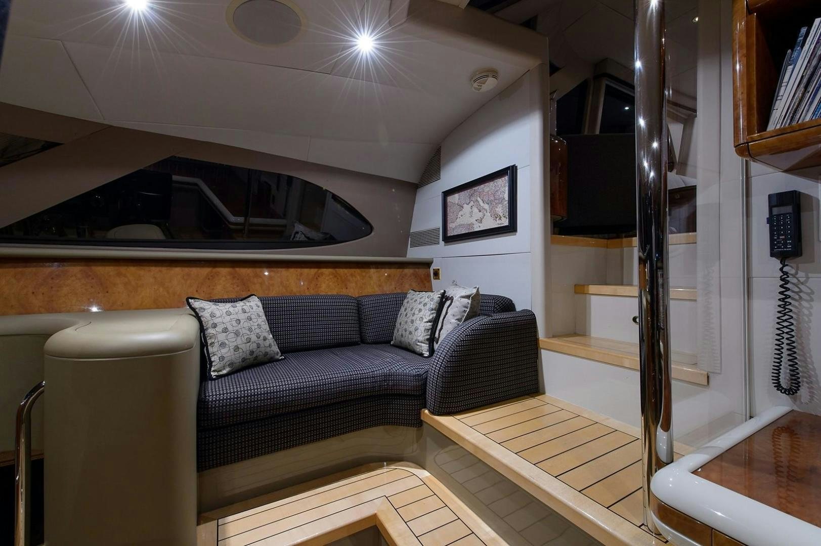 a bed in a room aboard BIG WAVE Yacht for Sale