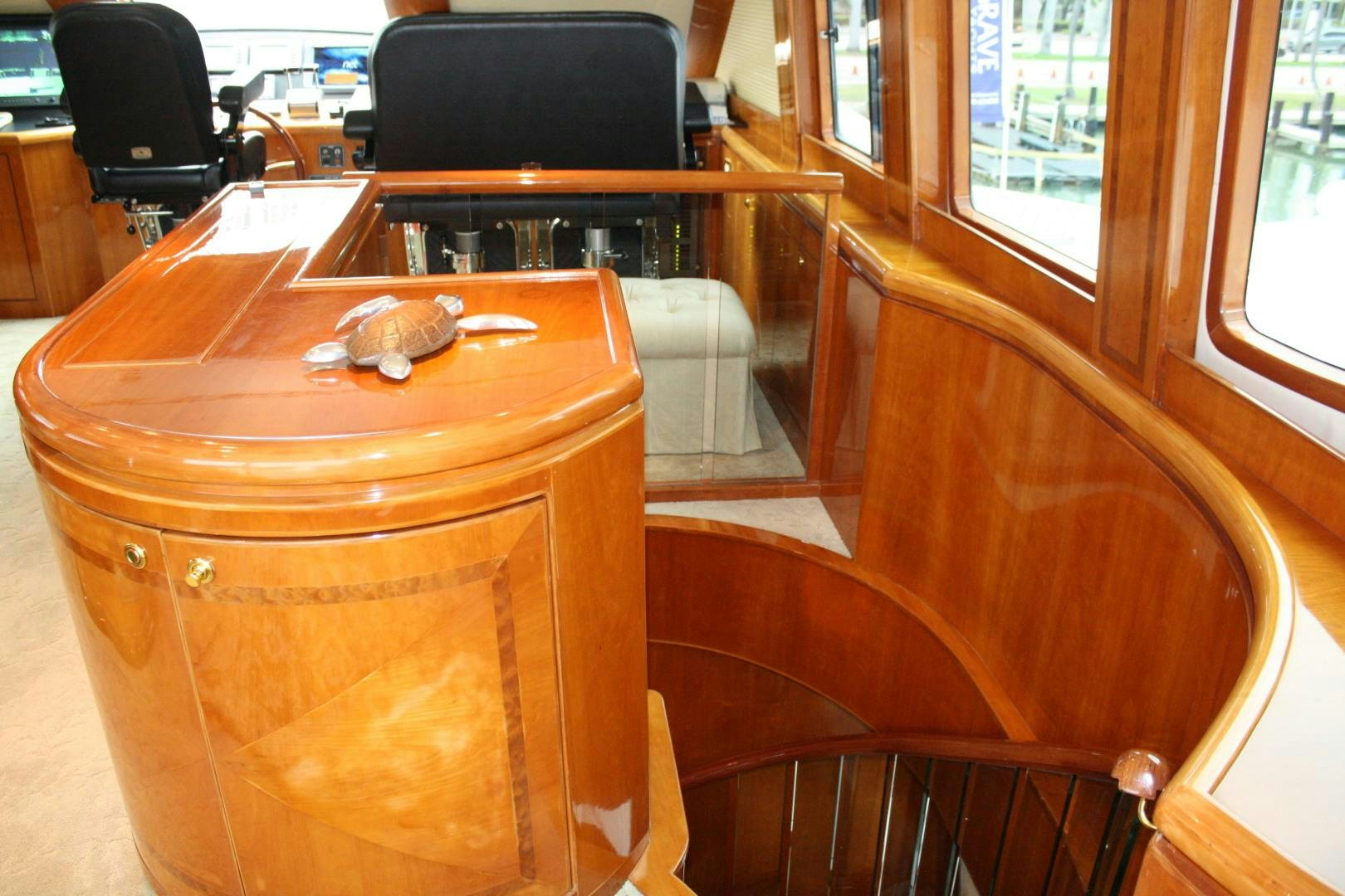 a wooden box on a table aboard CRYSTAL ANNE Yacht for Sale
