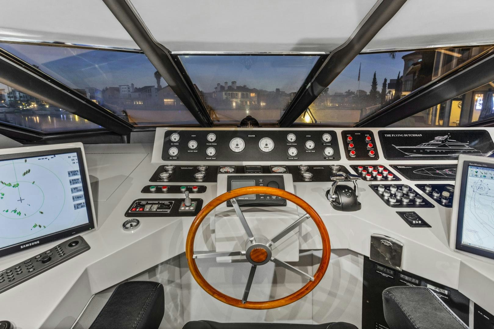 inside of a car aboard THE FLYING DUTCHMAN Yacht for Sale