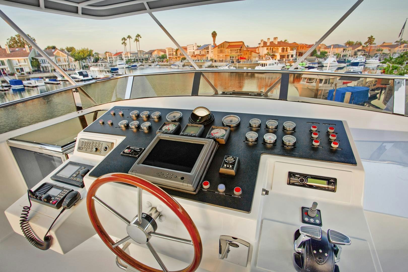 the cockpit of a plane aboard THE FLYING DUTCHMAN Yacht for Sale
