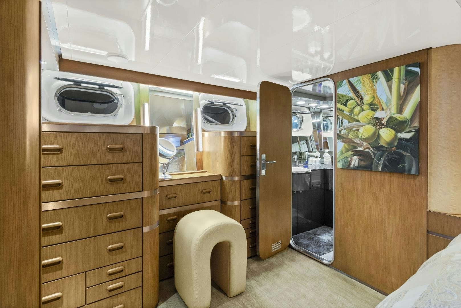 a bathroom with a toilet and a sink aboard THE FLYING DUTCHMAN Yacht for Sale