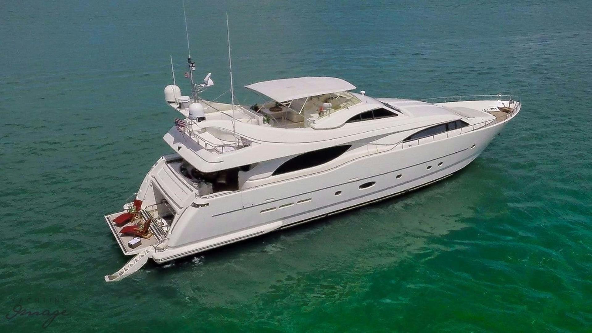 a white yacht on the water aboard PARADISE Yacht for Sale