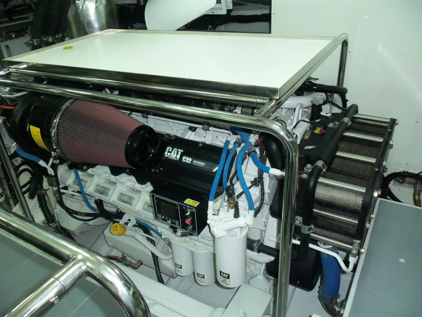 a machine with wires and tubes aboard JOHNSON 93 OPEN FB Yacht for Sale