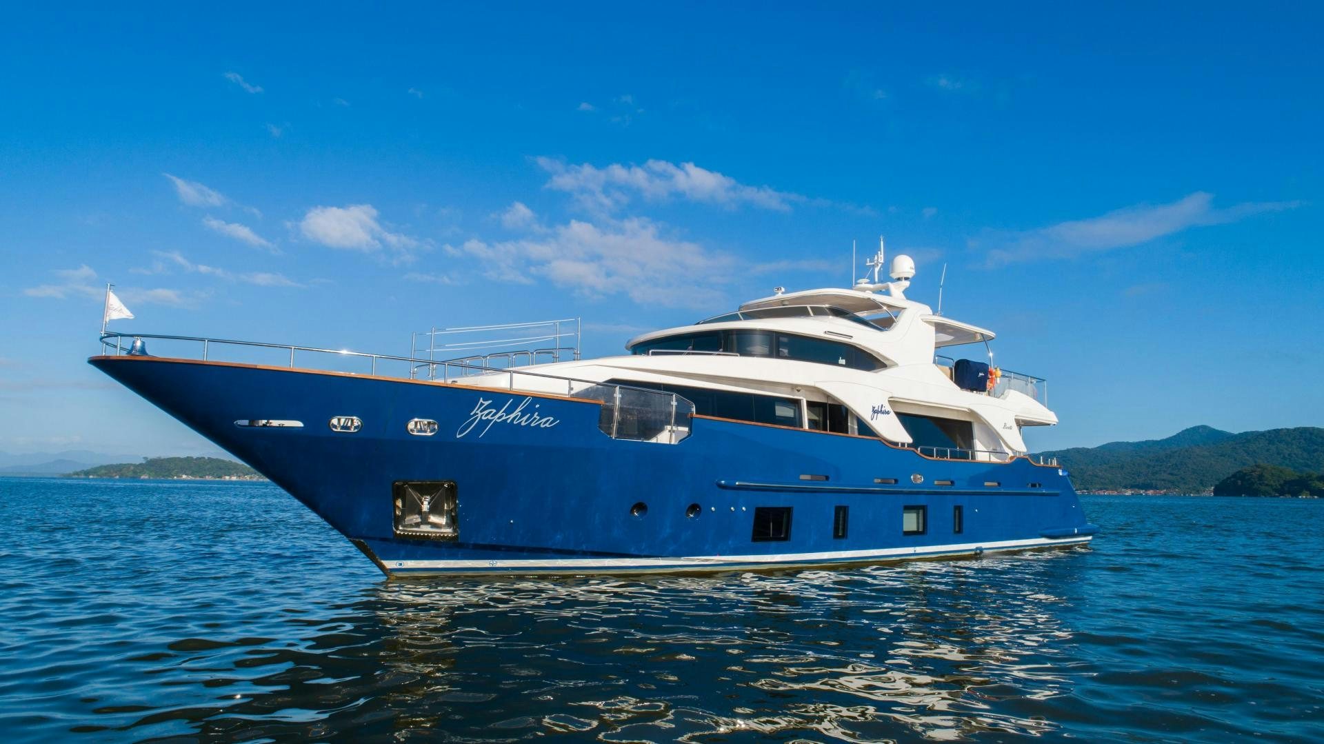 a boat on the water aboard ZAPHIRA Yacht for Sale