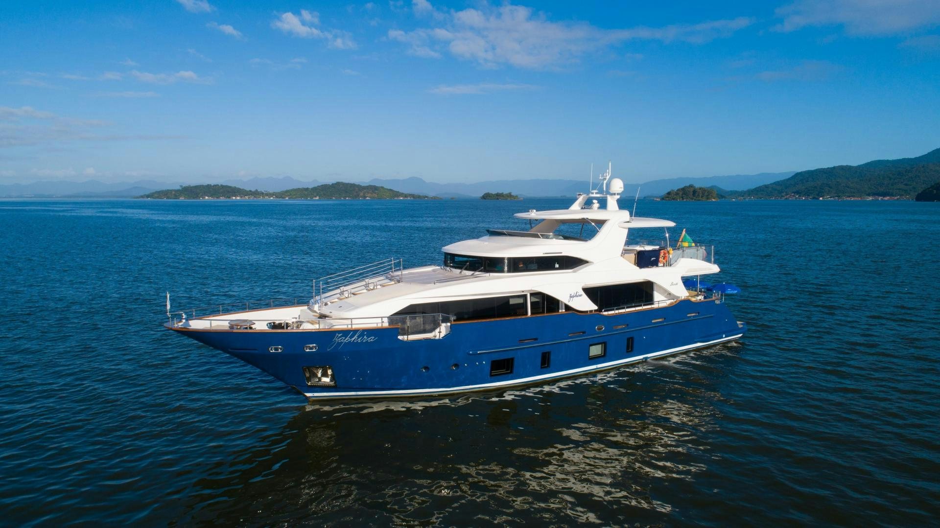 a boat on the water aboard ZAPHIRA Yacht for Sale