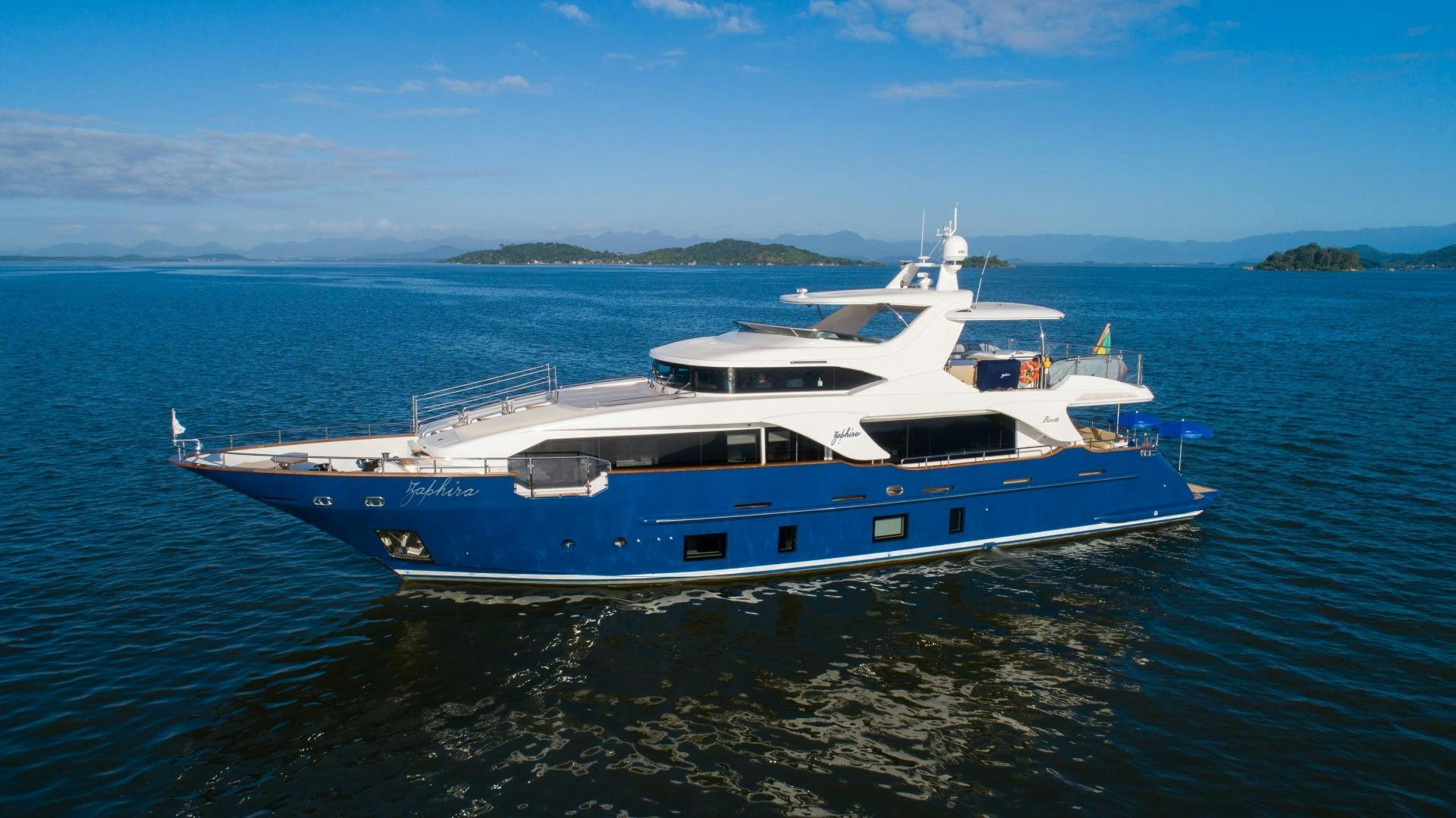 a boat on the water aboard ZAPHIRA Yacht for Sale