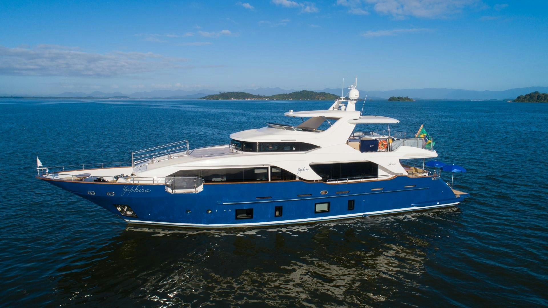 a boat on the water aboard ZAPHIRA Yacht for Sale