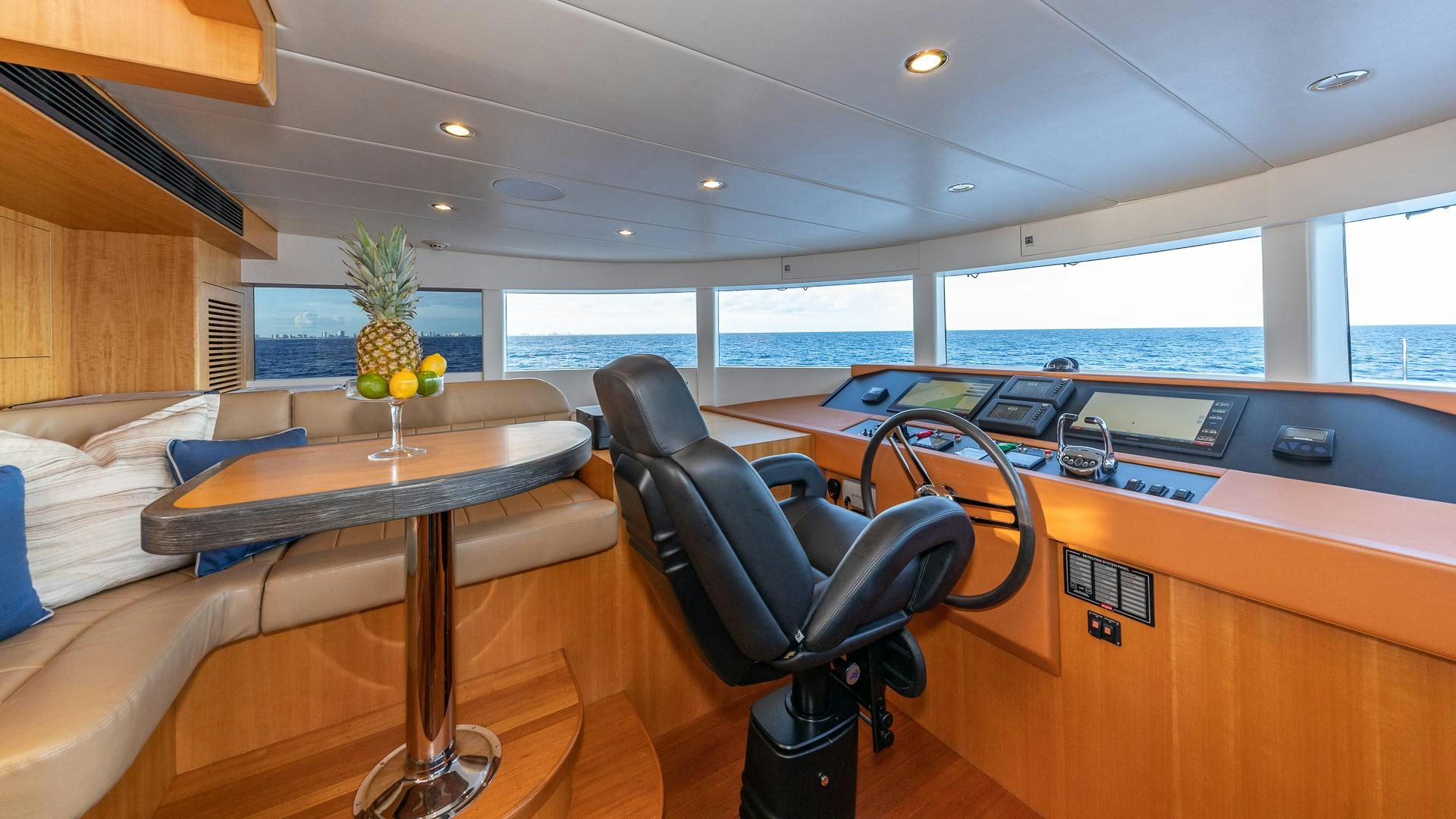 a room with a desk and a chair aboard LIFE FOR SALE Yacht for Sale