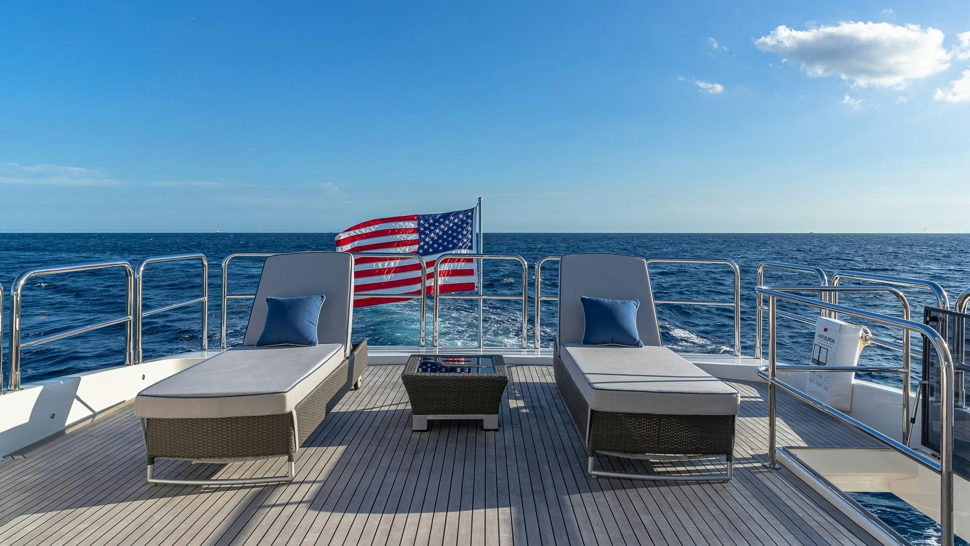 a boat on a deck aboard LIFE FOR SALE Yacht for Sale