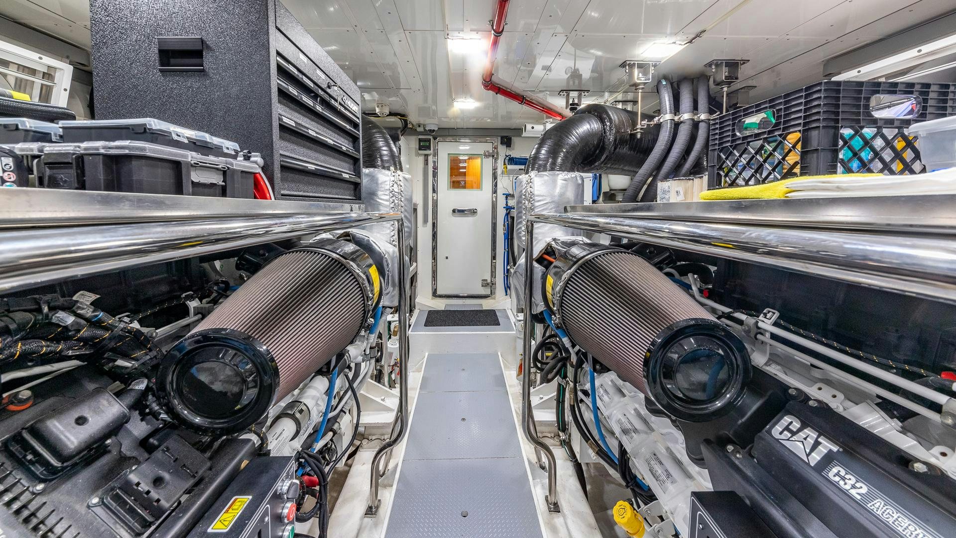 a room with machinery aboard LIFE FOR SALE Yacht for Sale