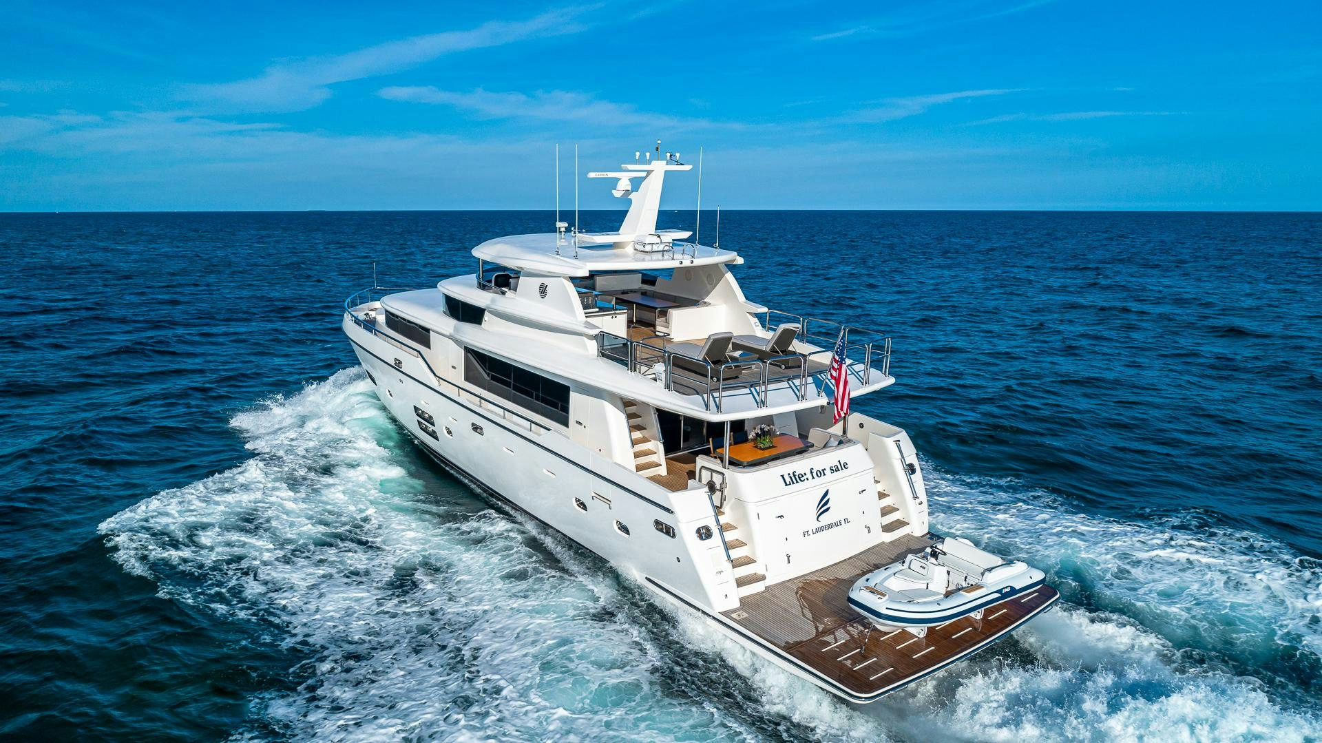 a boat on the water aboard LIFE FOR SALE Yacht for Sale
