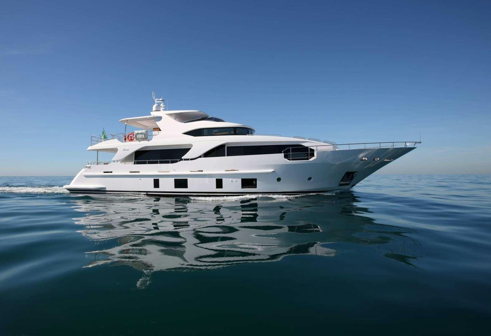 a white yacht in the water aboard NOVASTAR Yacht for Sale