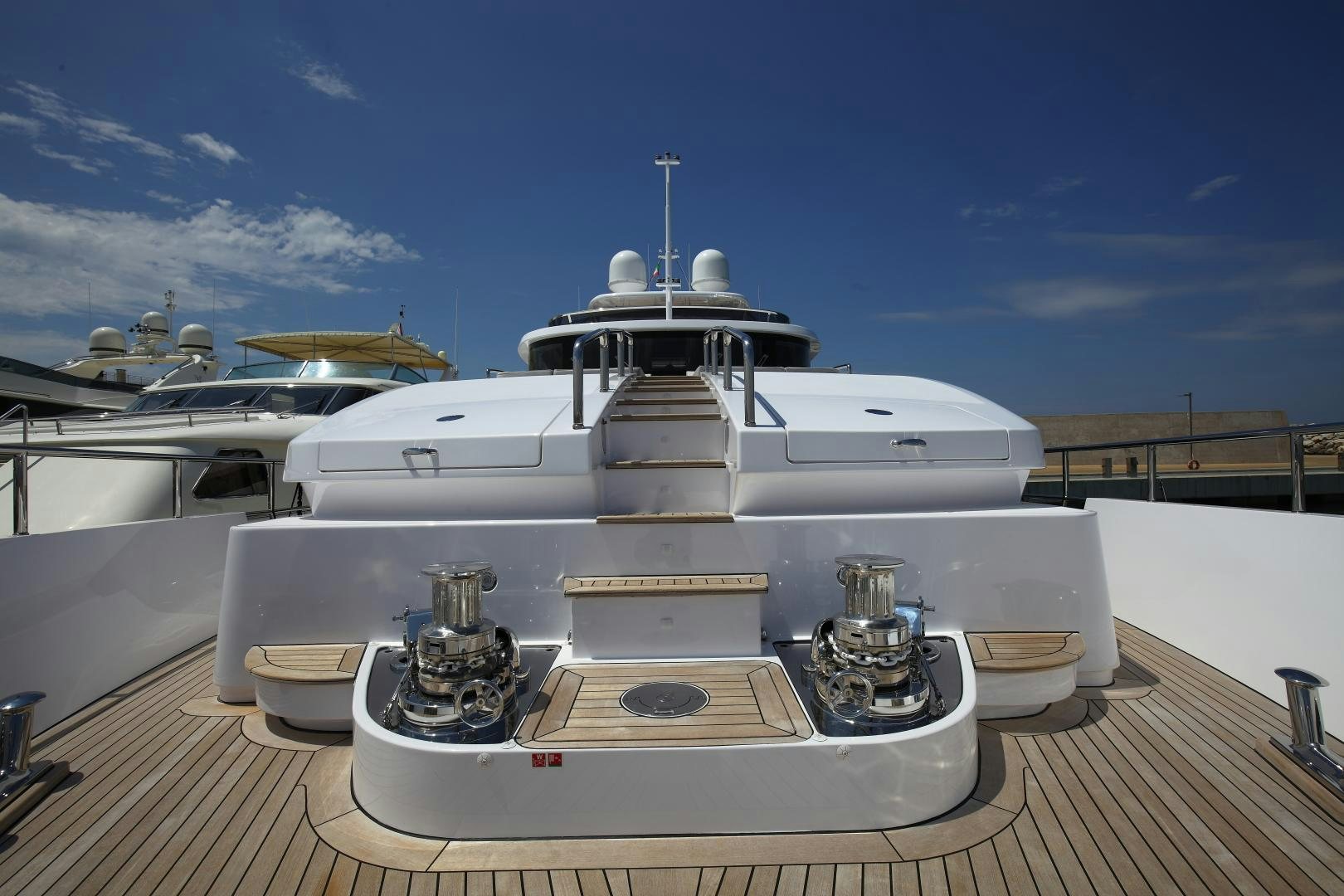 a large white machine aboard NOVASTAR Yacht for Sale