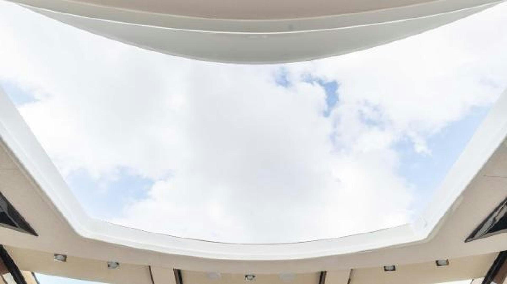 a white ceiling with a white ceiling aboard Z Yacht for Sale