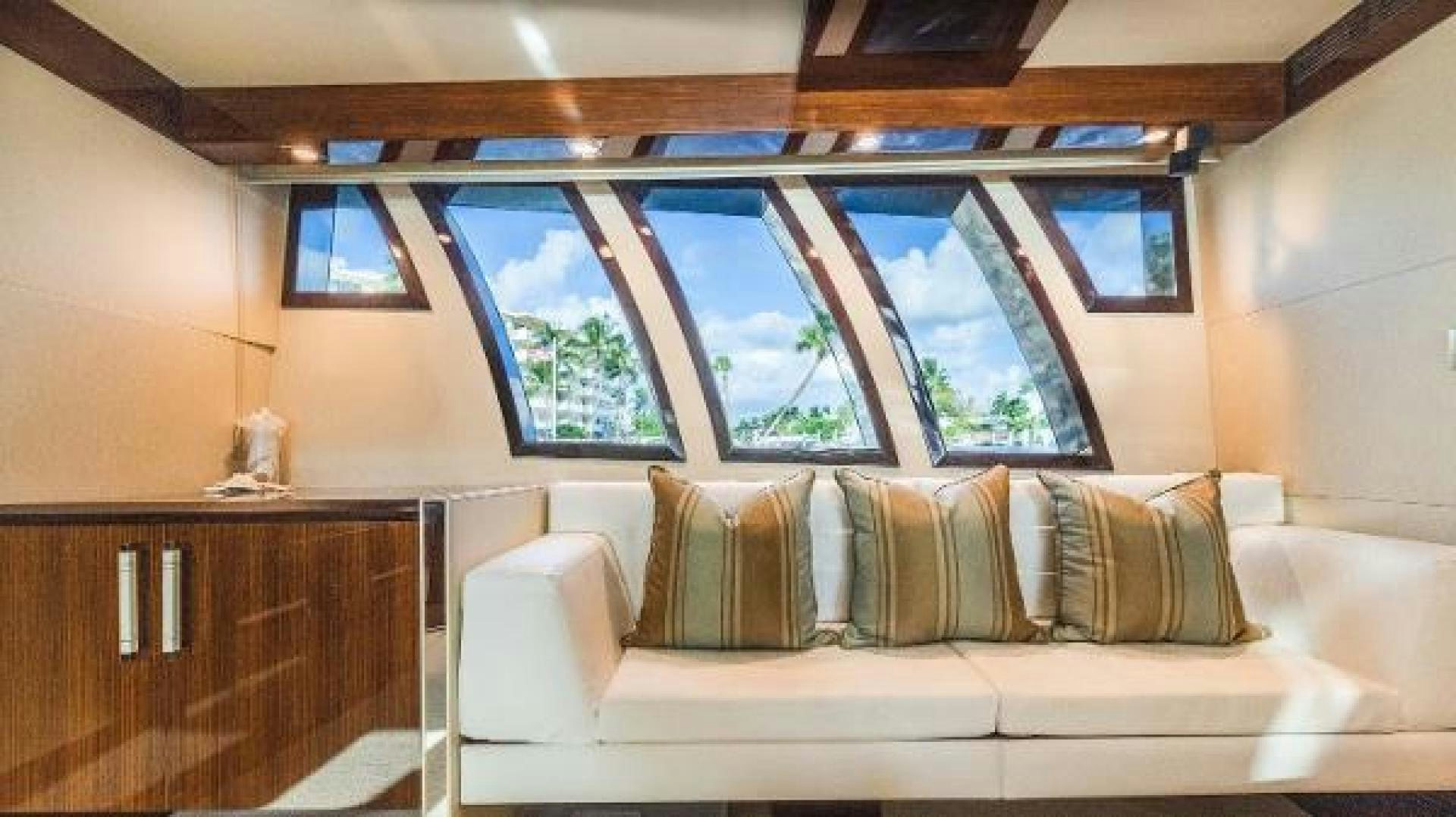 a couch in a room aboard Z Yacht for Sale