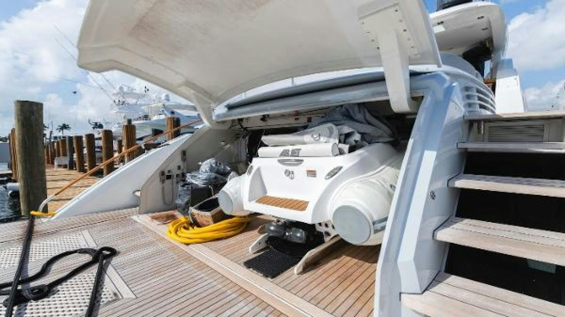 a white machine on a deck aboard Z Yacht for Sale