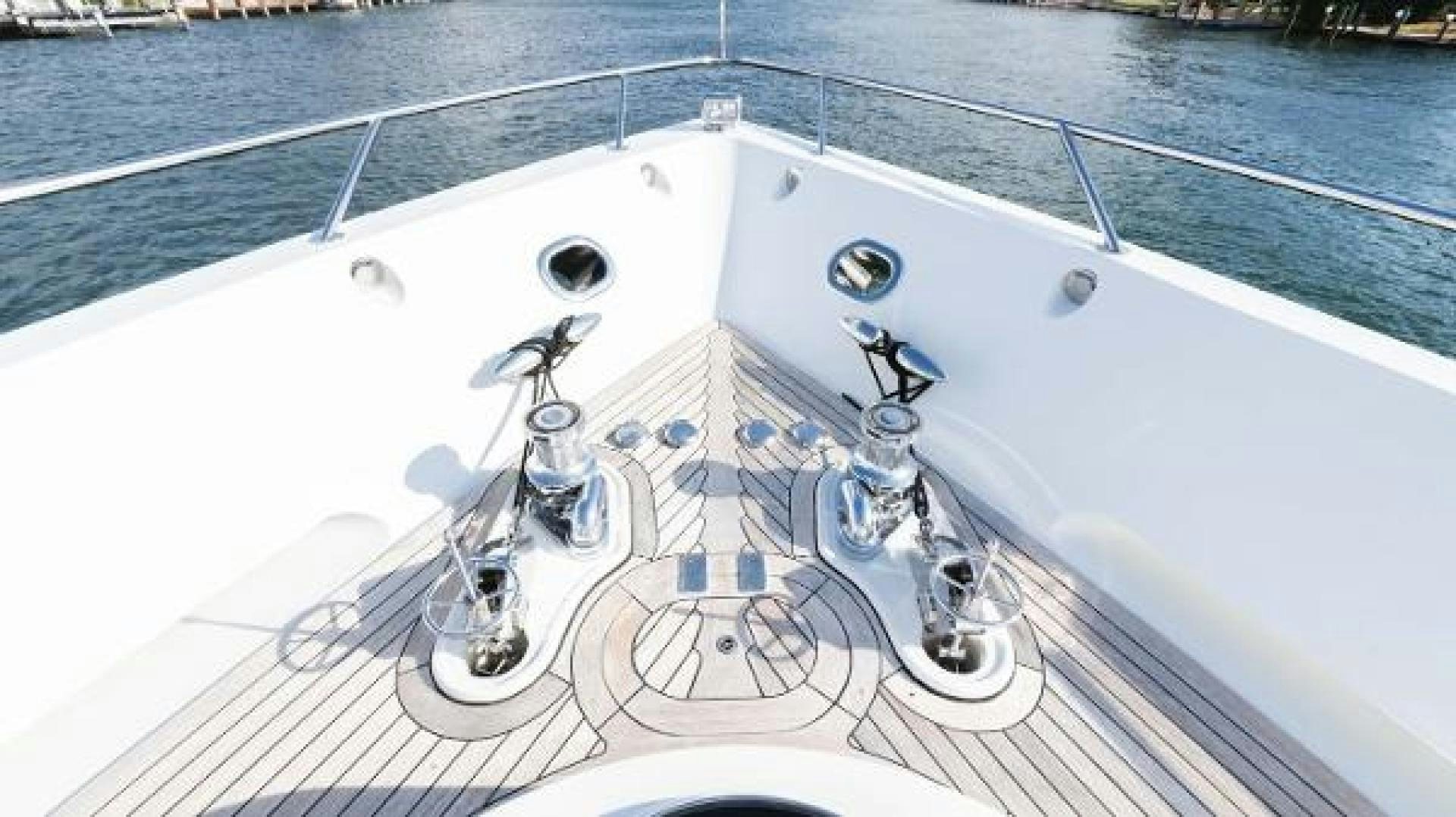 a boat with water running through it aboard Z Yacht for Sale