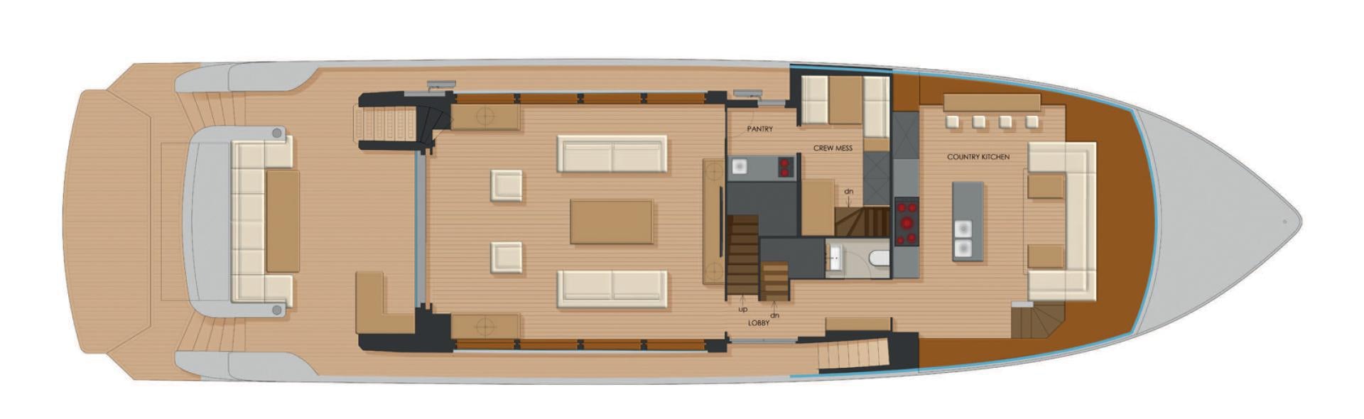 diagram aboard JOHNSON 92 FLYBRIDGE Yacht for Sale
