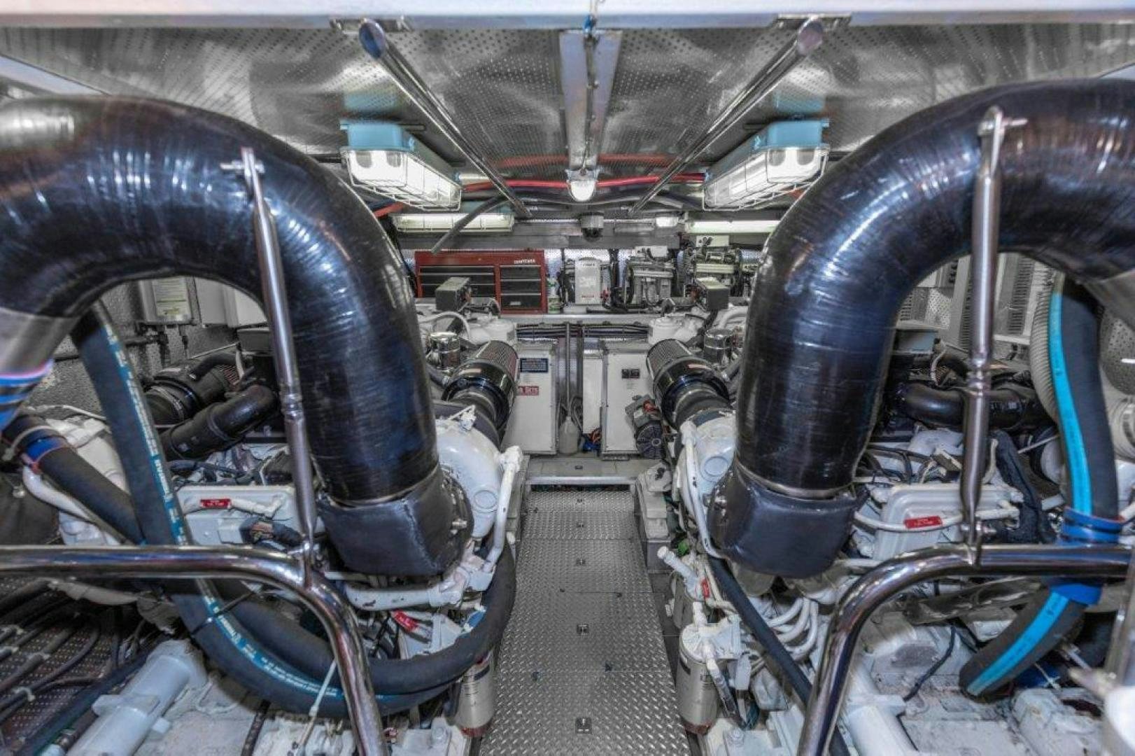 a large machine with a large metal pipe aboard BELISARIUS Yacht for Sale