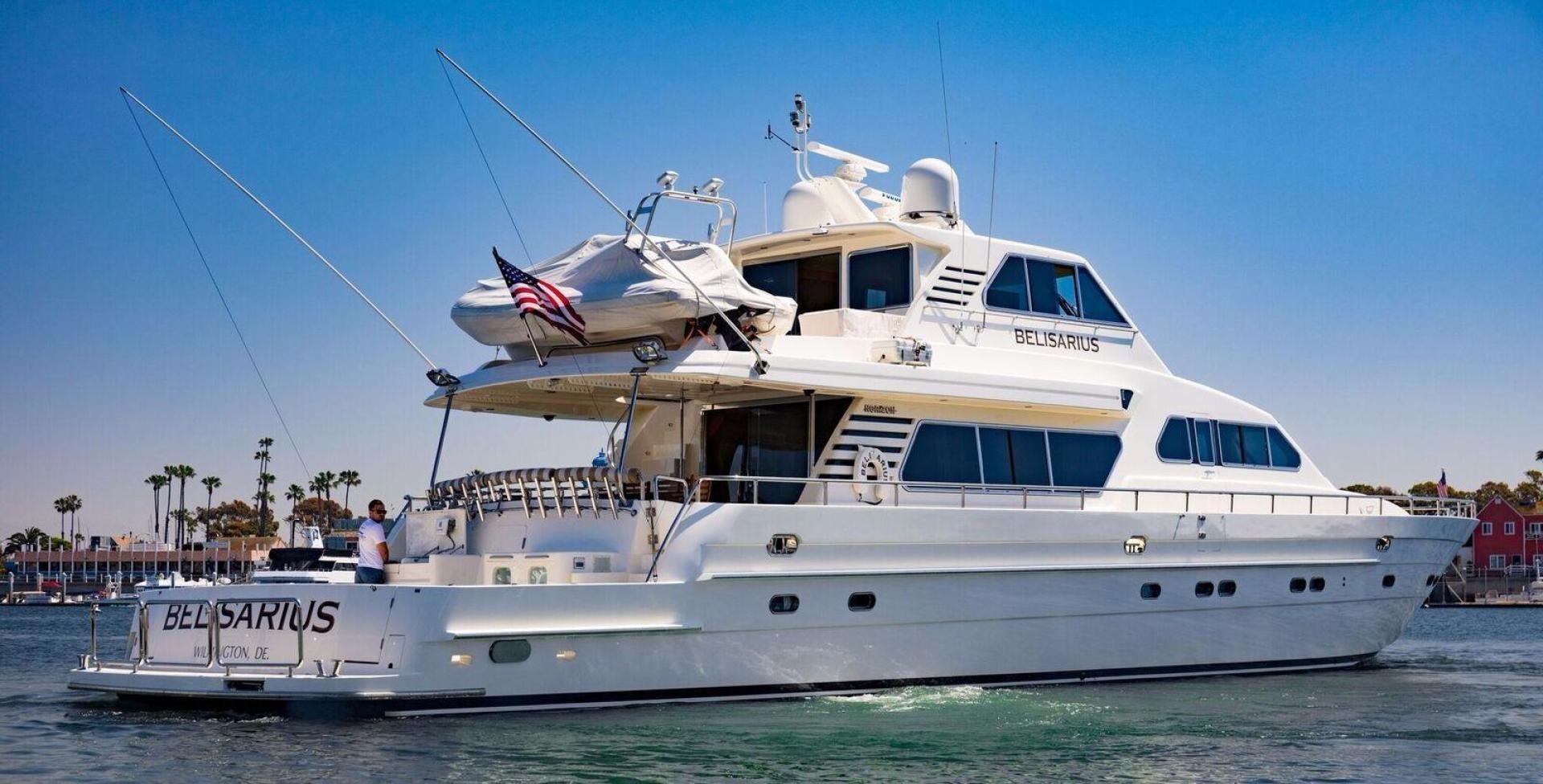 a boat on the water aboard BELISARIUS Yacht for Sale