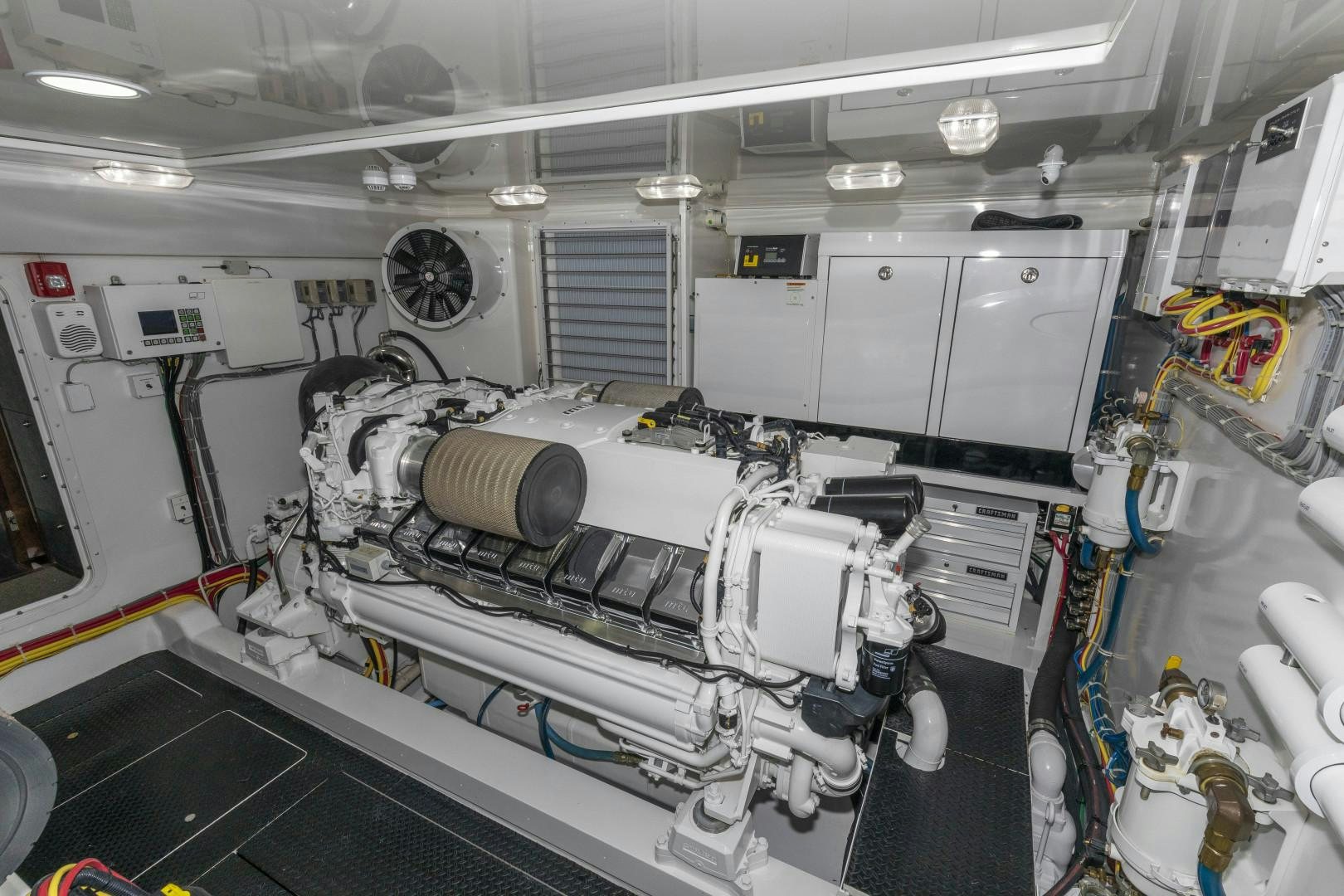 a room with machinery aboard BELLA DONA DI Yacht for Sale