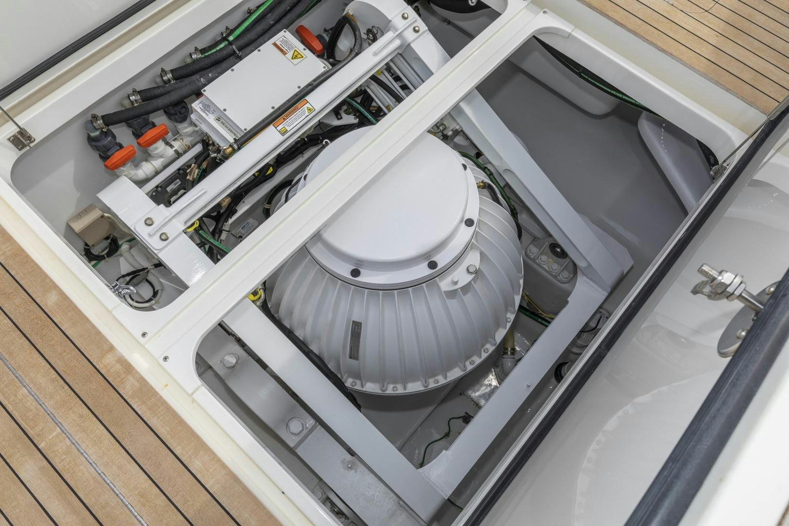 a white toilet in a bathroom aboard BELLA DONA DI Yacht for Sale