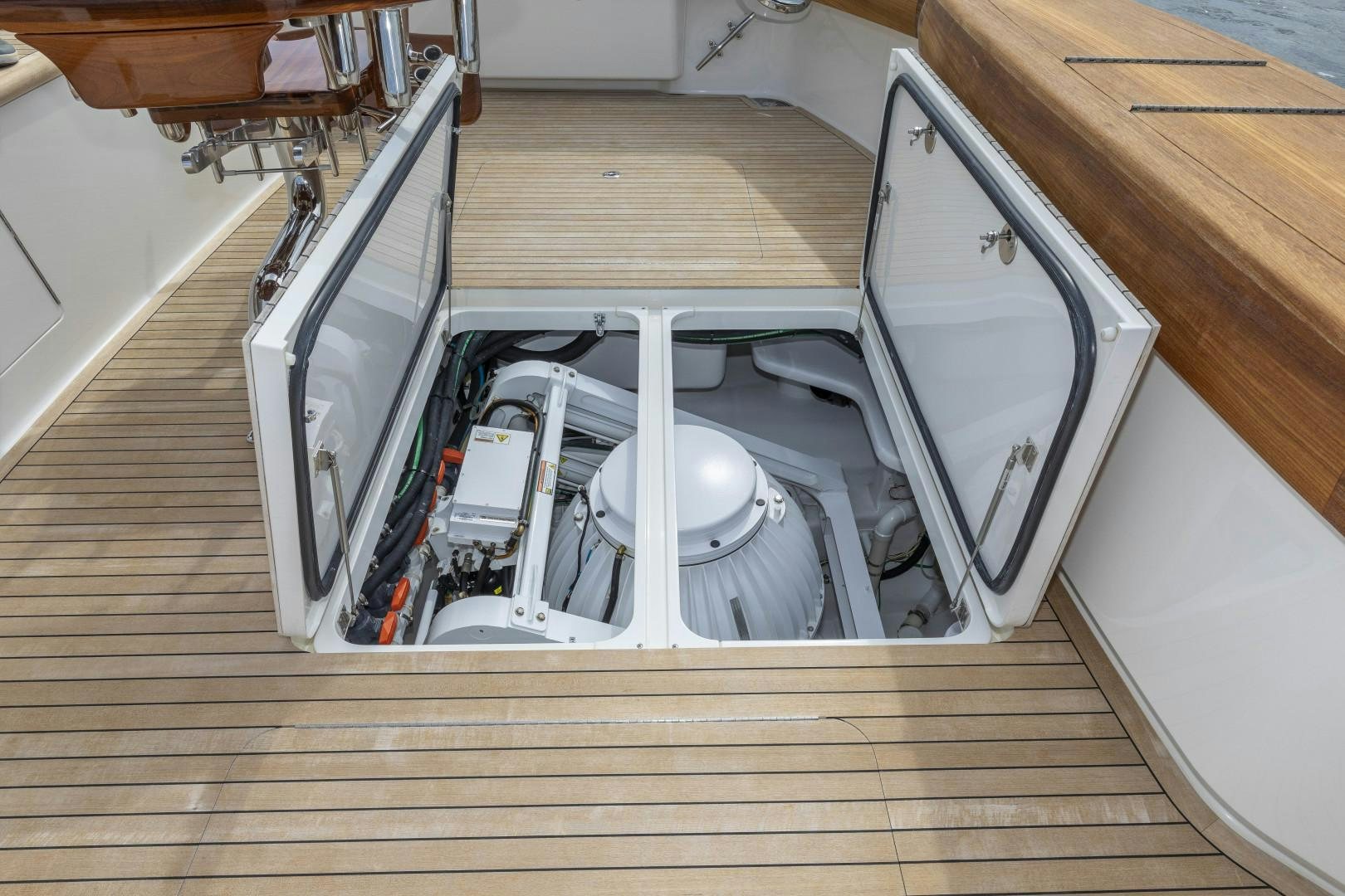a sink with a dishwasher aboard BELLA DONA DI Yacht for Sale