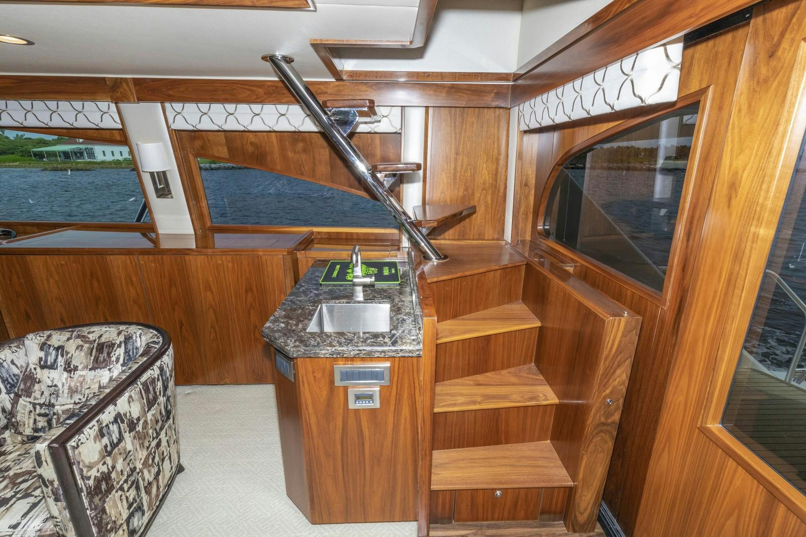 a room with a bunk bed and a sink aboard BELLA DONA DI Yacht for Sale