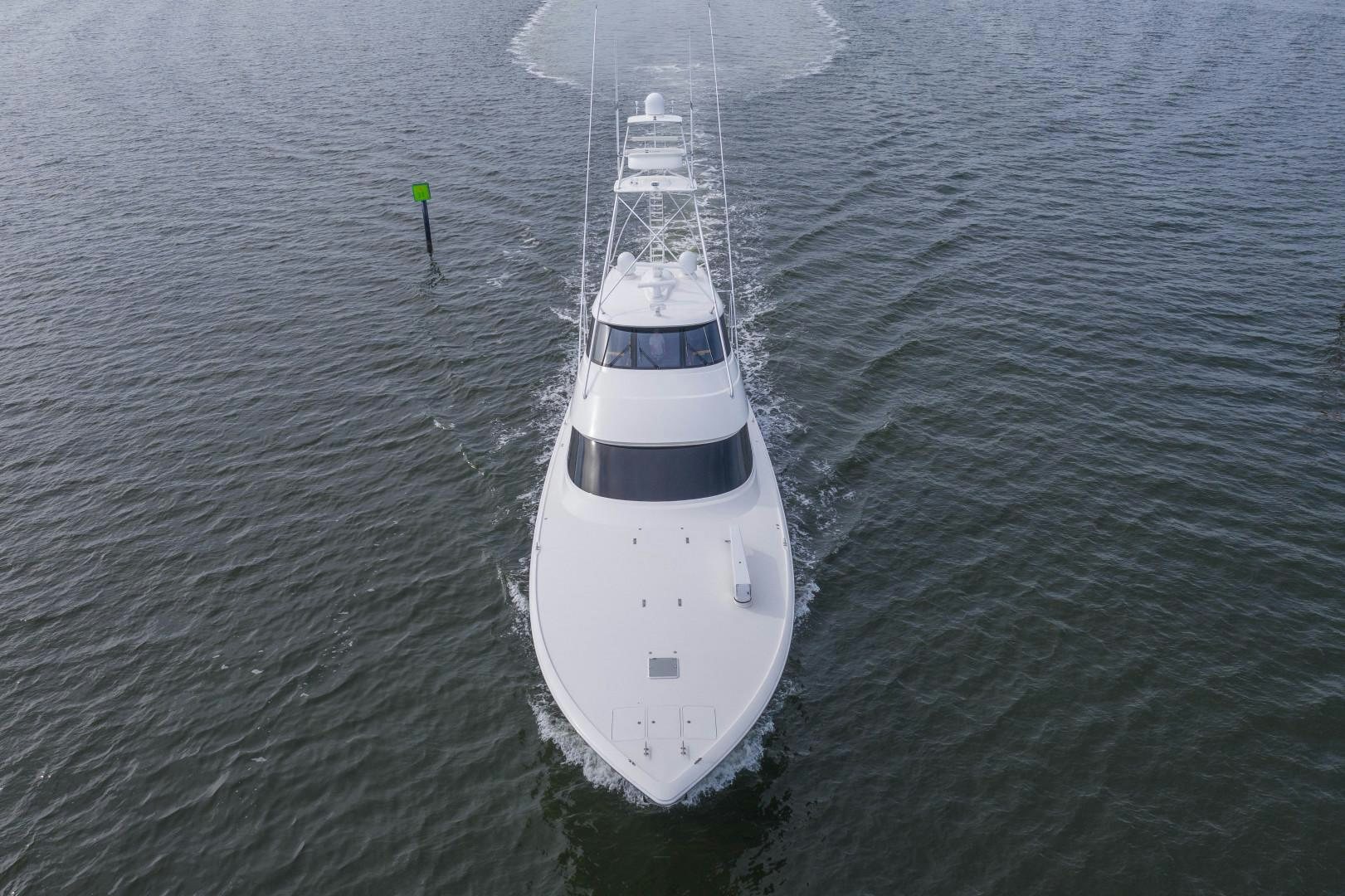 a white and black boat in the water aboard BELLA DONA DI Yacht for Sale