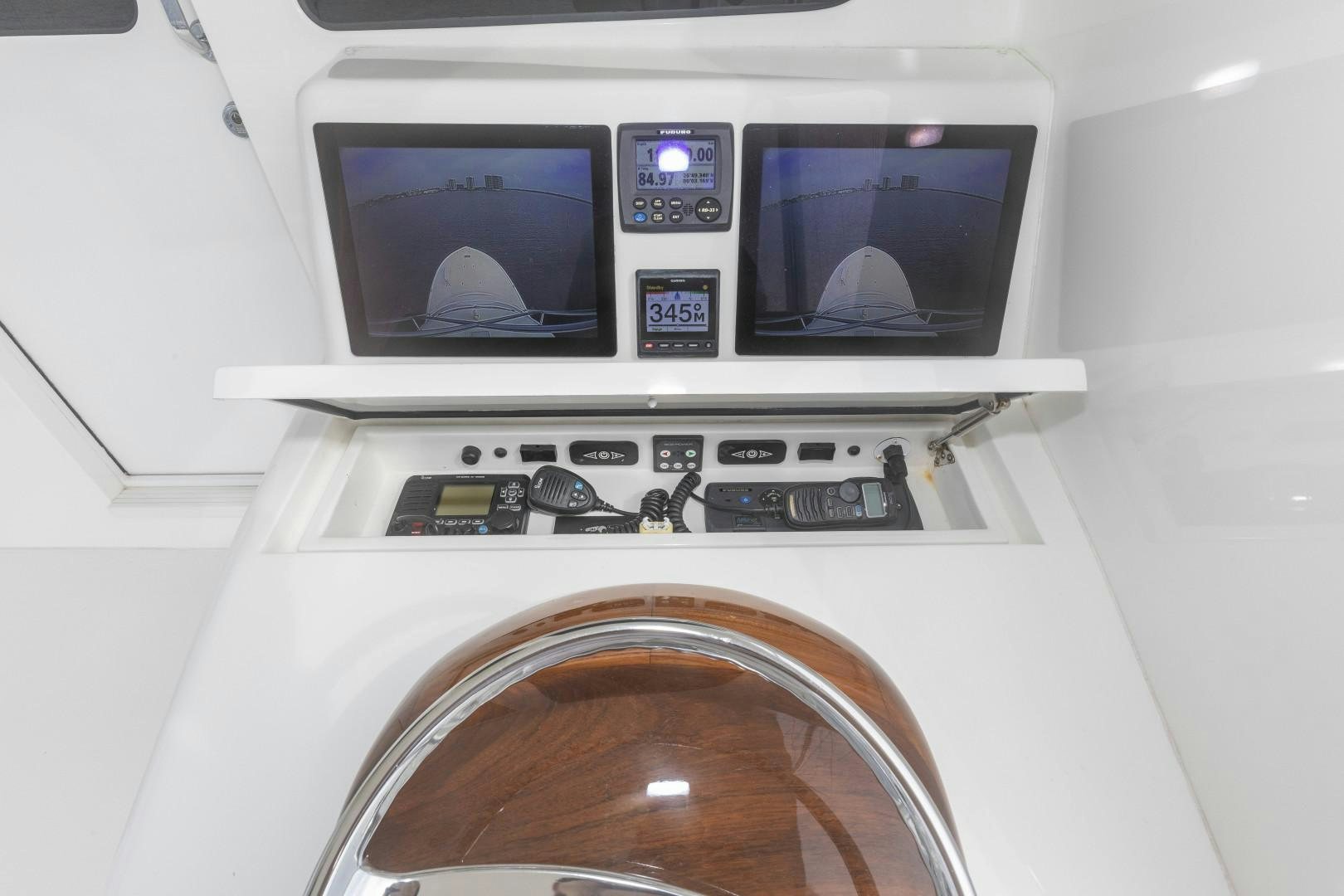 a white machine with a screen and buttons aboard BELLA DONA DI Yacht for Sale