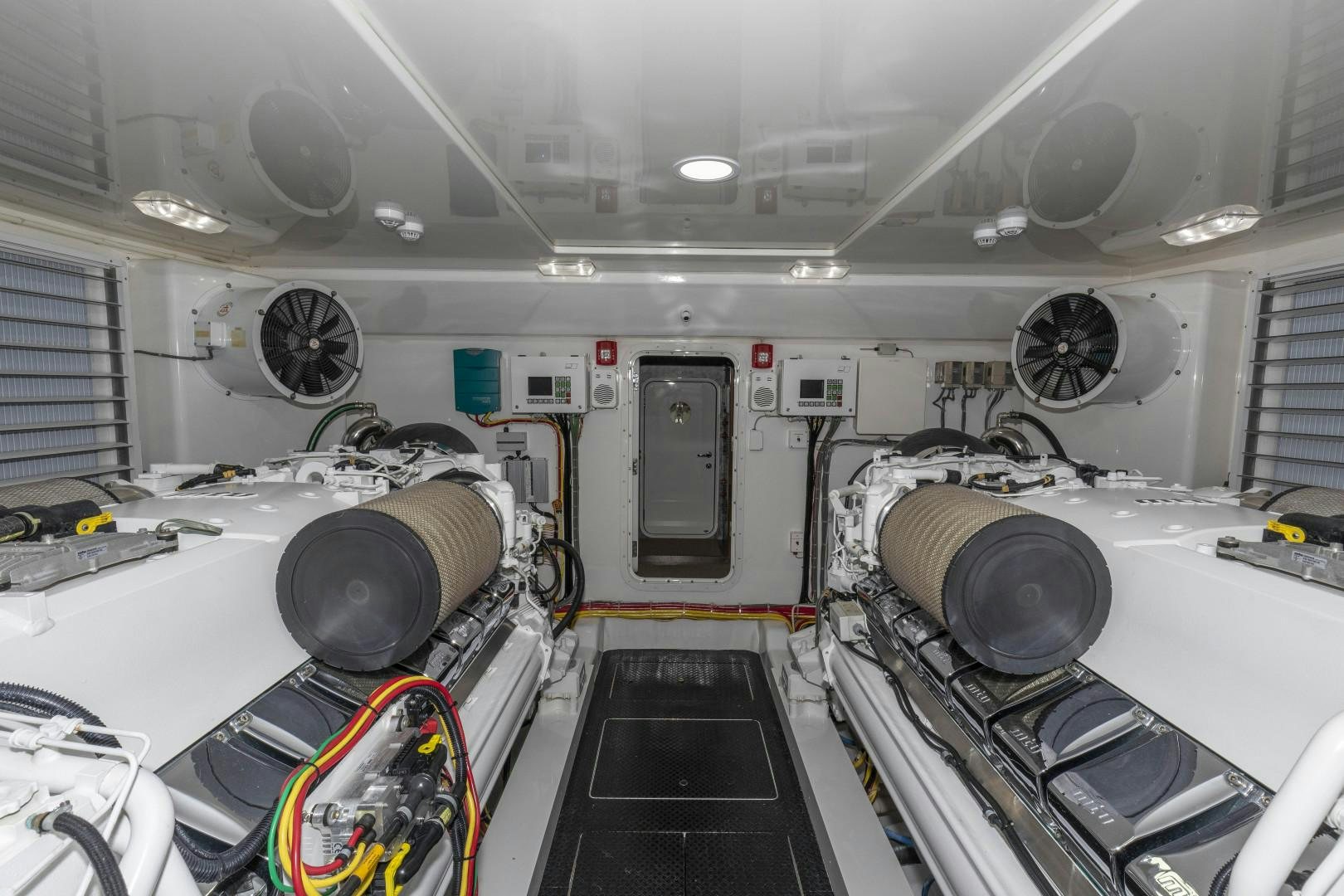 a room with machinery aboard BELLA DONA DI Yacht for Sale