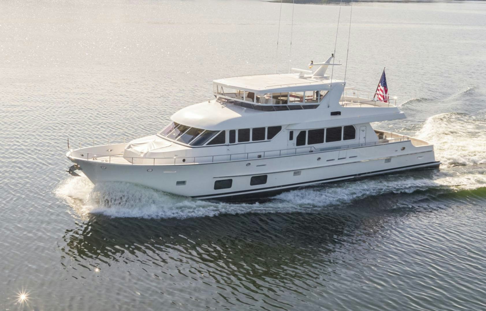 a large white boat in the water aboard PARAGON COCKPIT Yacht for Sale