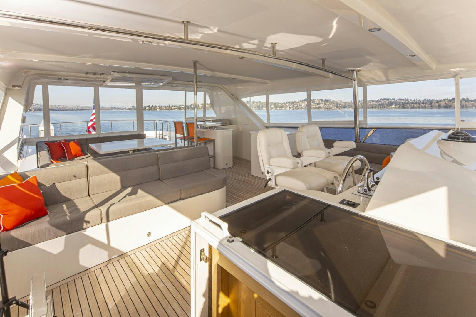 inside of a ship aboard PARAGON COCKPIT Yacht for Sale
