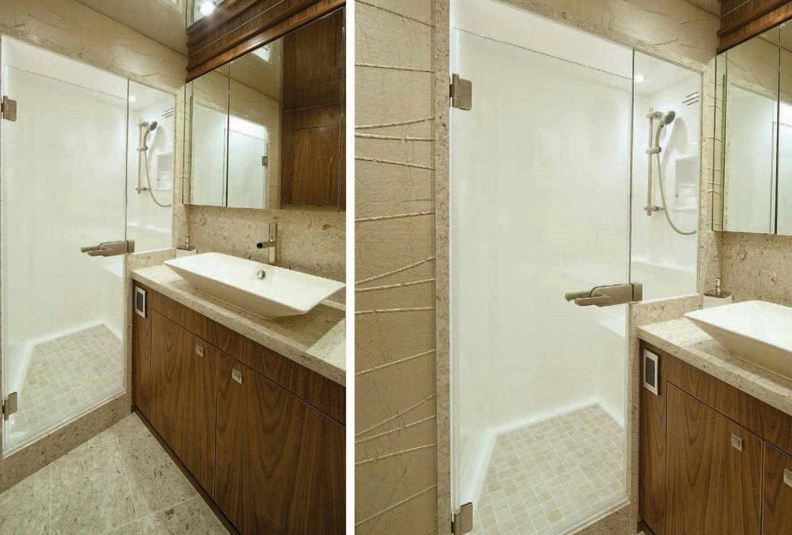 a bathroom with a sink and a bathtub aboard 2022 Yacht for Sale