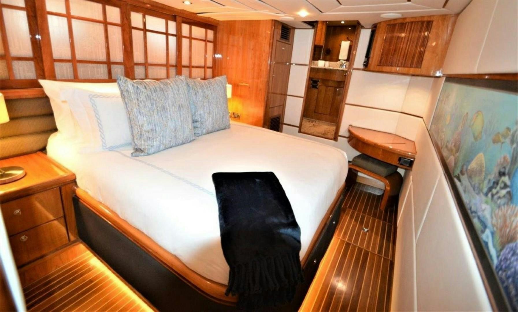 a bed in a room aboard NO NAME Yacht for Sale
