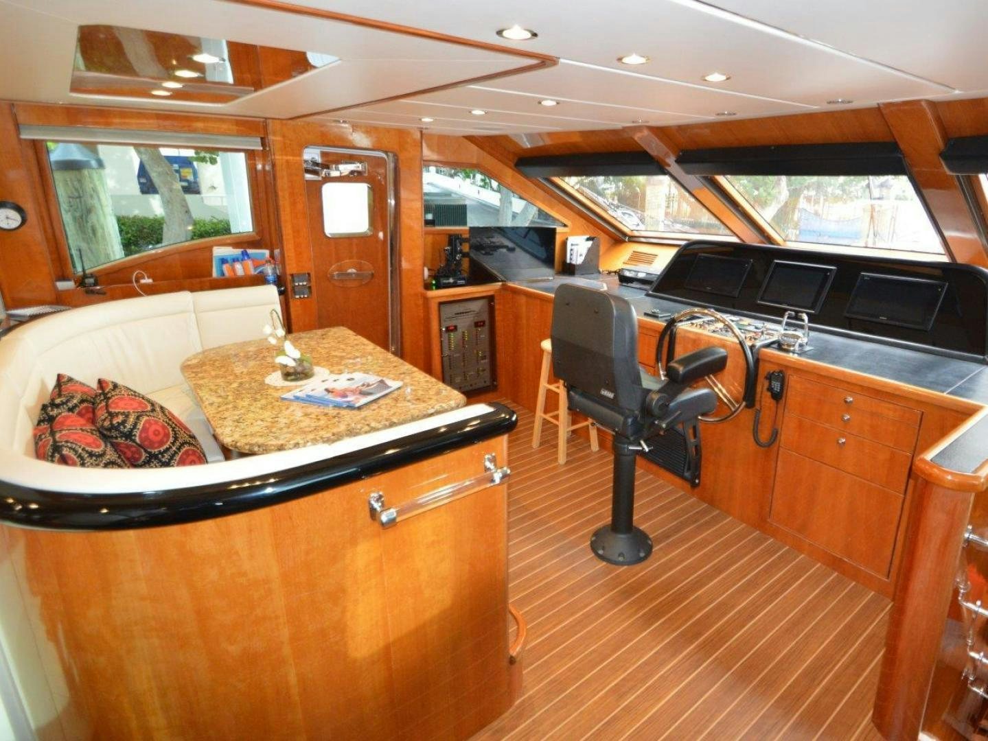 a room with a table and chairs aboard NO NAME Yacht for Sale