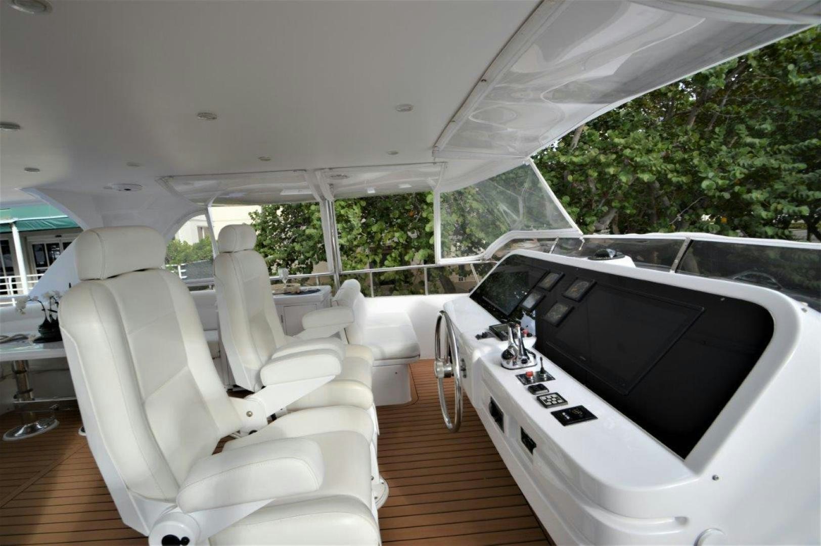 a white tent with a black screen aboard NO NAME Yacht for Sale