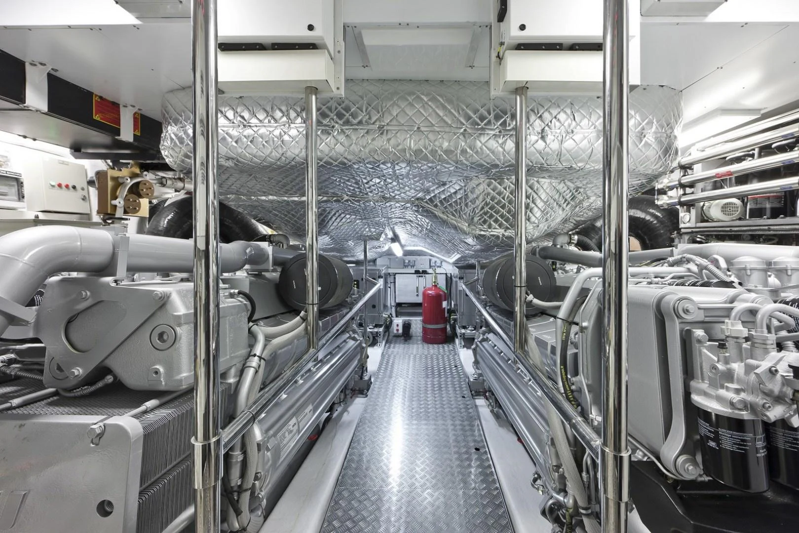 a large factory with large machines aboard DORIS Yacht for Sale