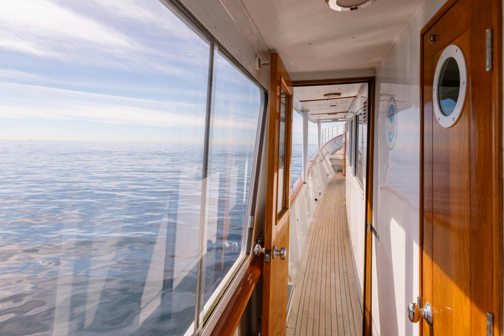 a boat with a door open aboard NORDIC STAR Yacht for Sale