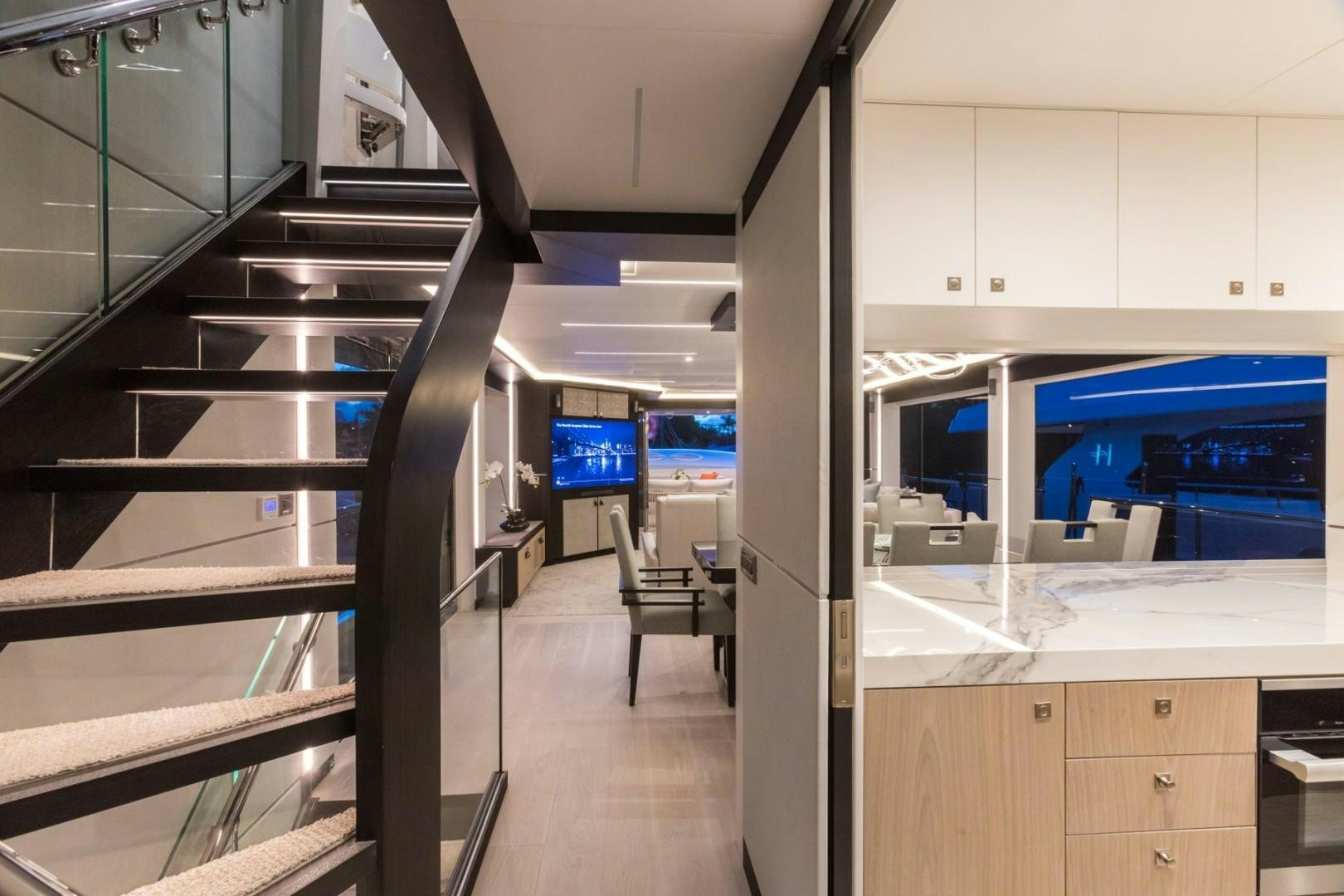 a large room with a few computers aboard No Name Yacht for Sale