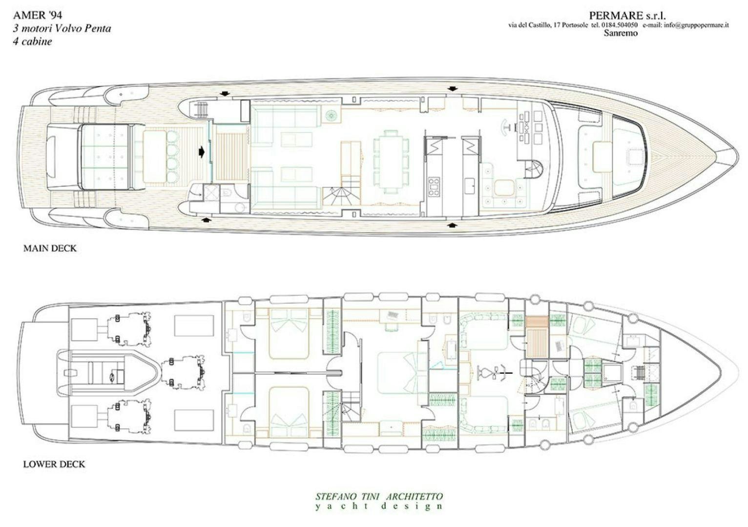 diagram, engineering drawing aboard NO NAME Yacht for Sale