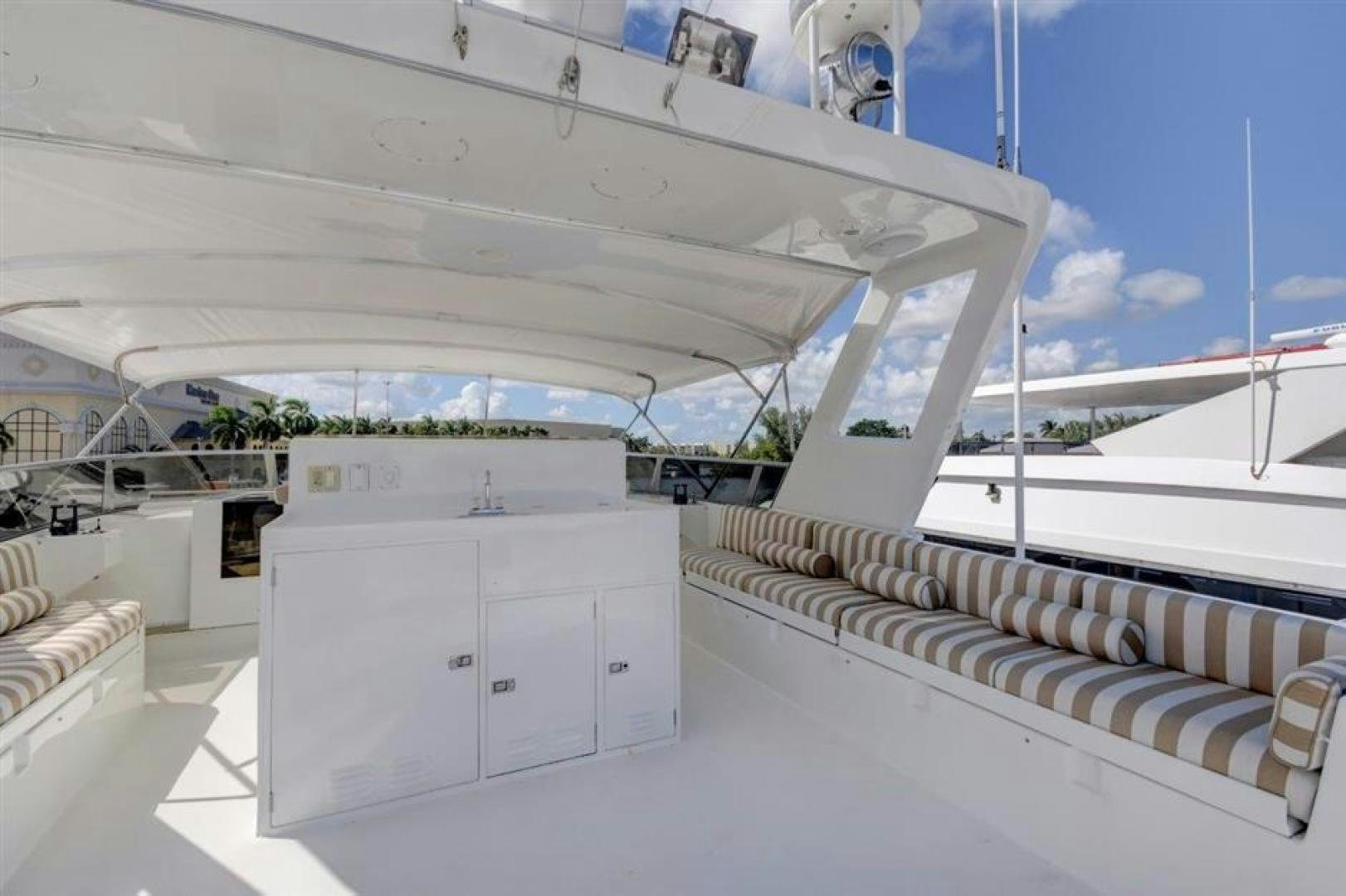 a room with white containers aboard LUCKY STAR Yacht for Sale