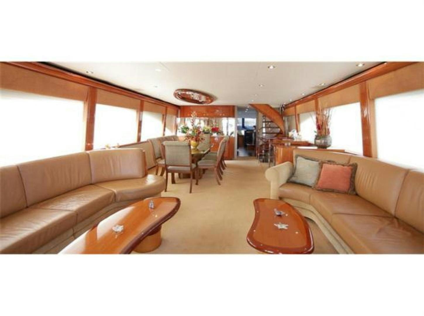 a living room with a couch and a table aboard SELF MADE Yacht for Sale