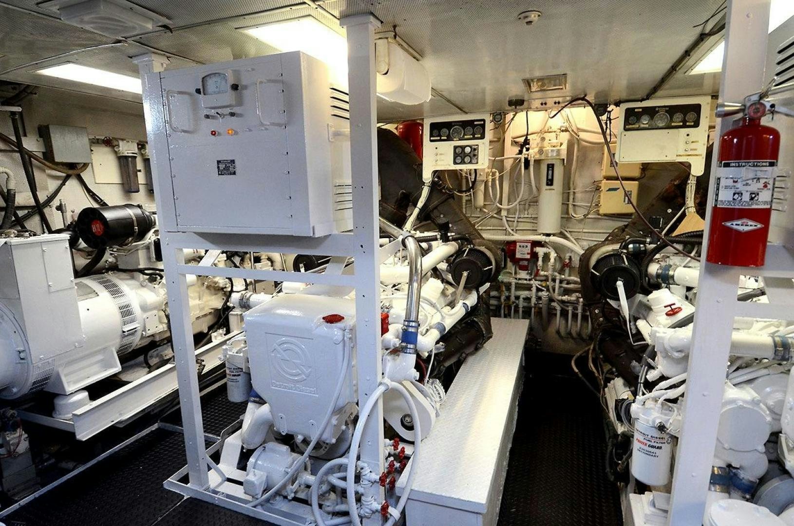 a room with machinery aboard GOLDEN GIRL Yacht for Sale