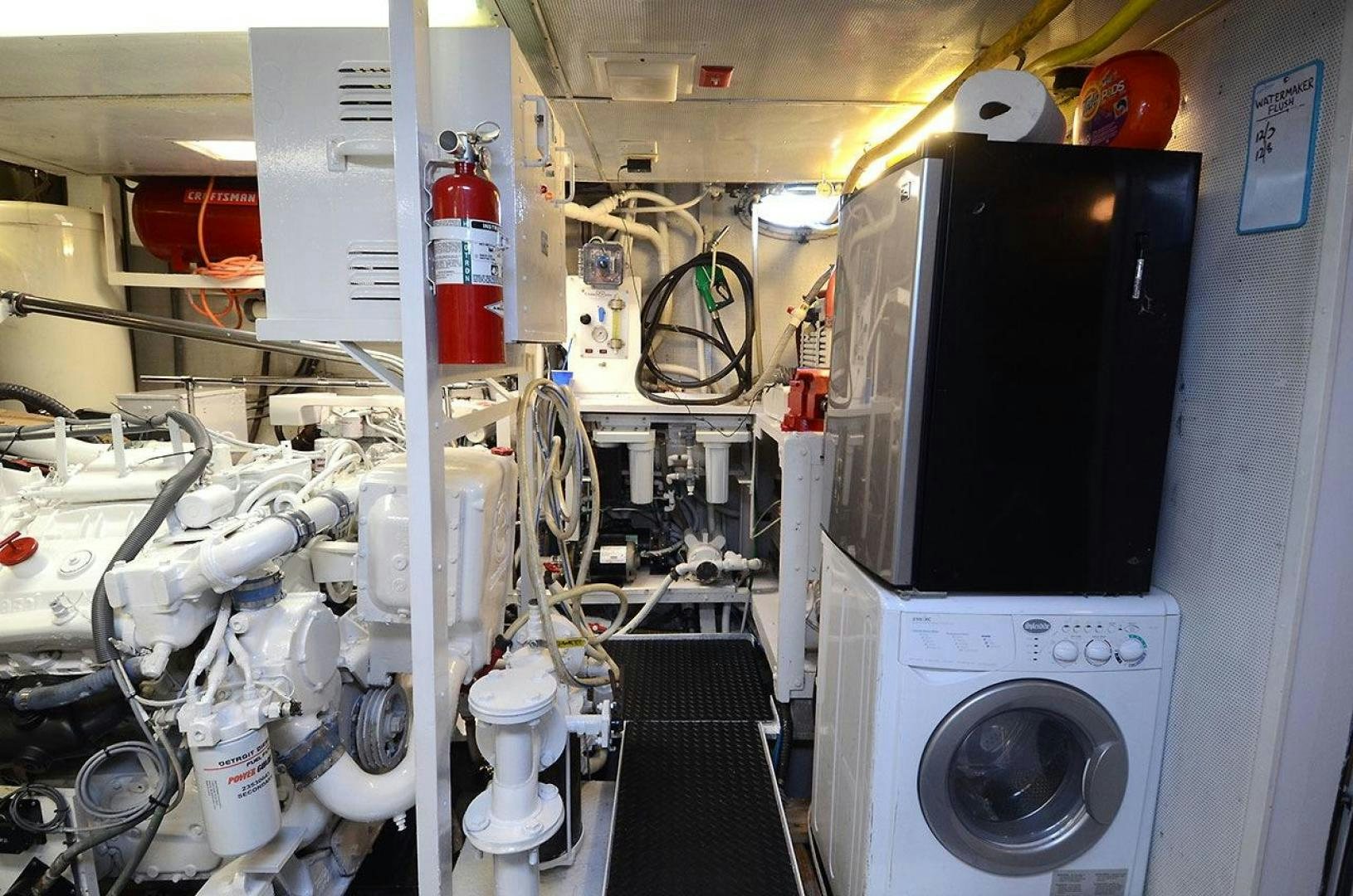 a room with machines and equipment aboard GOLDEN GIRL Yacht for Sale